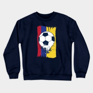 Vintage Ecuadorian Flag with Football // Retro Ecuador Soccer Crewneck Sweatshirt